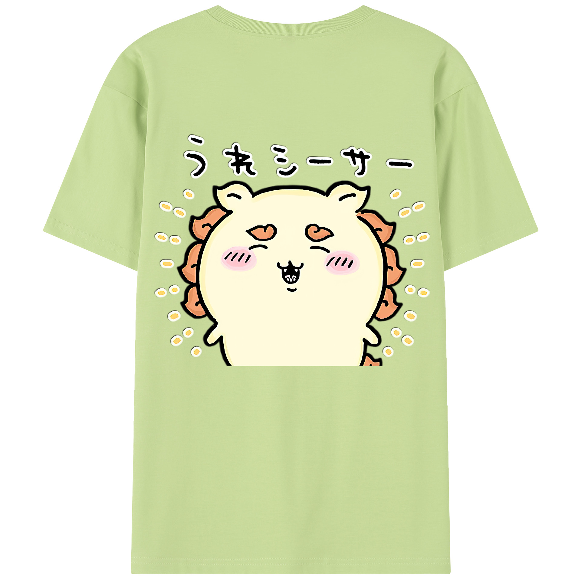 （画像用） ちいかわ シーサー Chii-kawa Shisa 綿100％半袖Tシャツ（背面プリント）